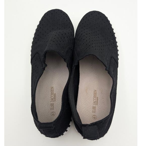 Ilse Jacobsen Tulip 139 Perforated Slip-On Sneaker Women's Black Size US10 EU41 - Picture 6 of 10